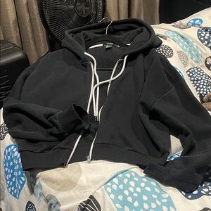 Forever 21 Black Hoodie Jacket